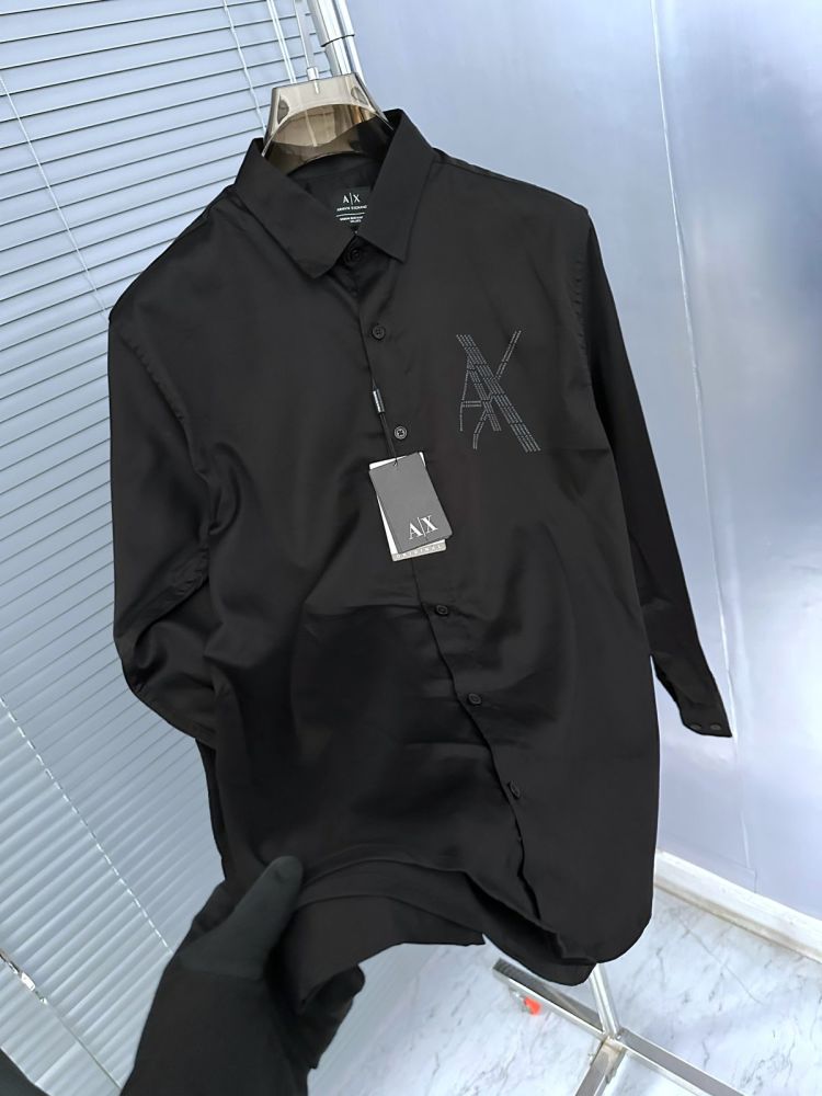 Armani Exchange Black Cotton Shirt-2