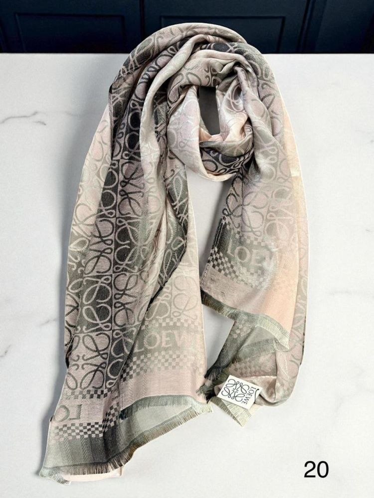 Loewe Anagram Black Woollen Stole-1