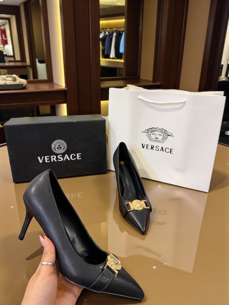 Versace La Medusa Black Heels Heels-1