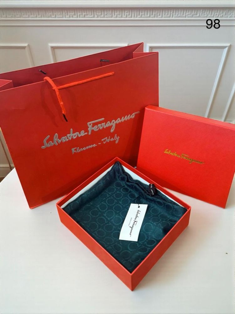 Salvatore Ferragamo Teal Blue Premium Quality Woollen Stole-1