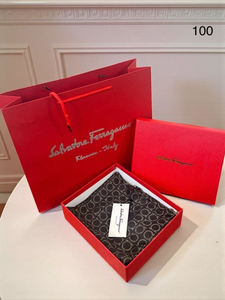 Salvatore Ferragamo Black Premium Quality Woollen Stole-1