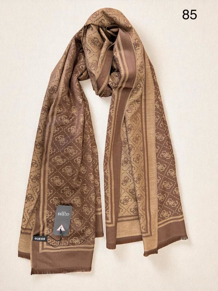 Guess Semi Brown Reversible Wool Blend Stole-1