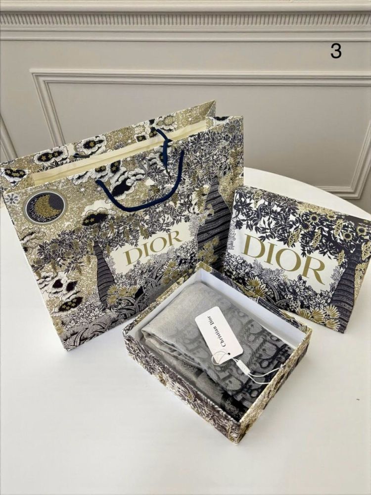 Christian Dior Grey Premium Quality Woollen Stole-1