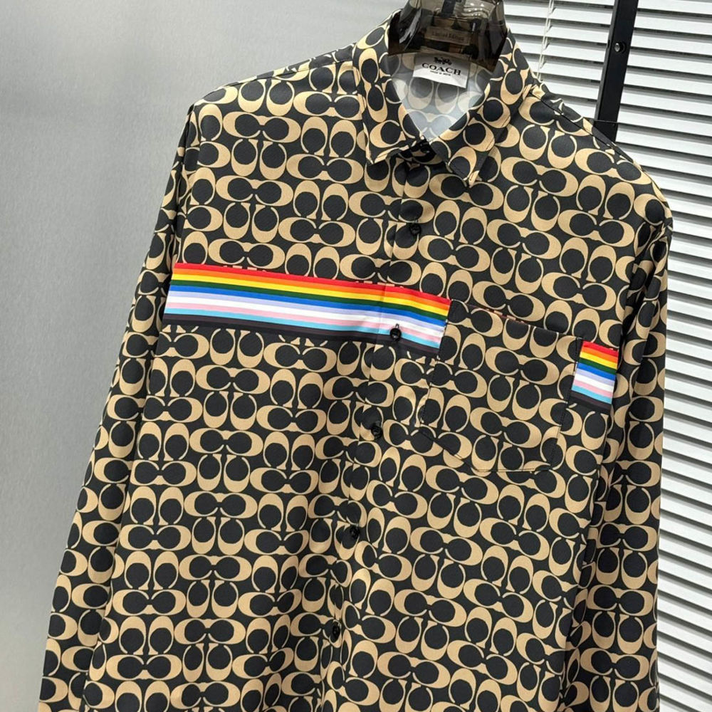 Coach Embroidered Black Premium Cotton Shirt-1