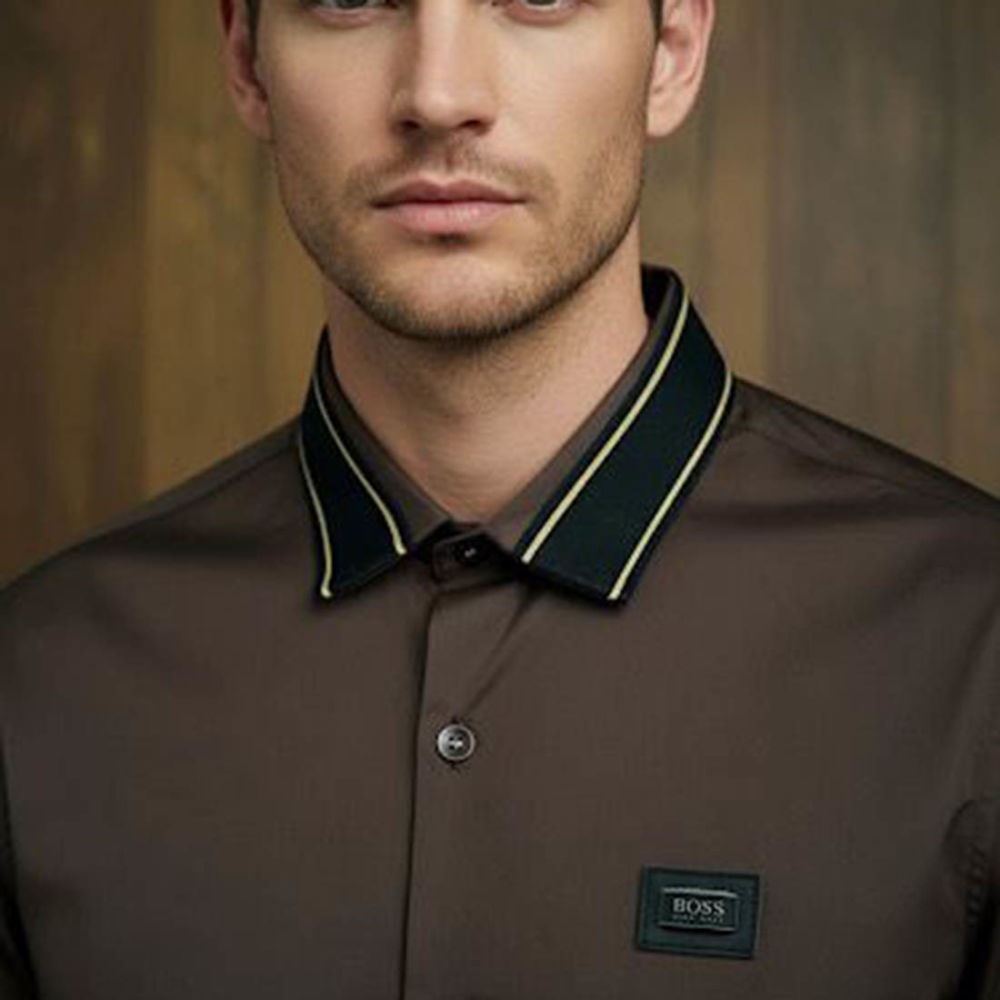 Hugo Boss Brown Premium Quality Shirt-thumb-0