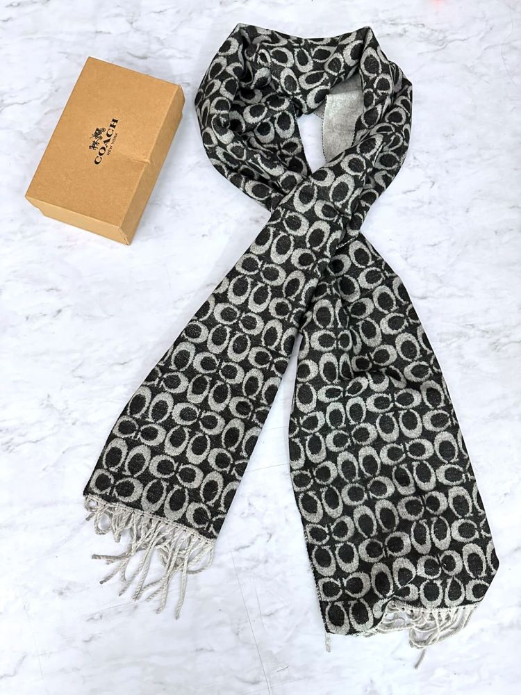 Coach Signature Black C Border Stole-1