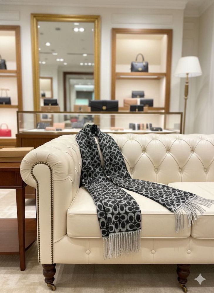 Coach Signature Black C Border Stole-2