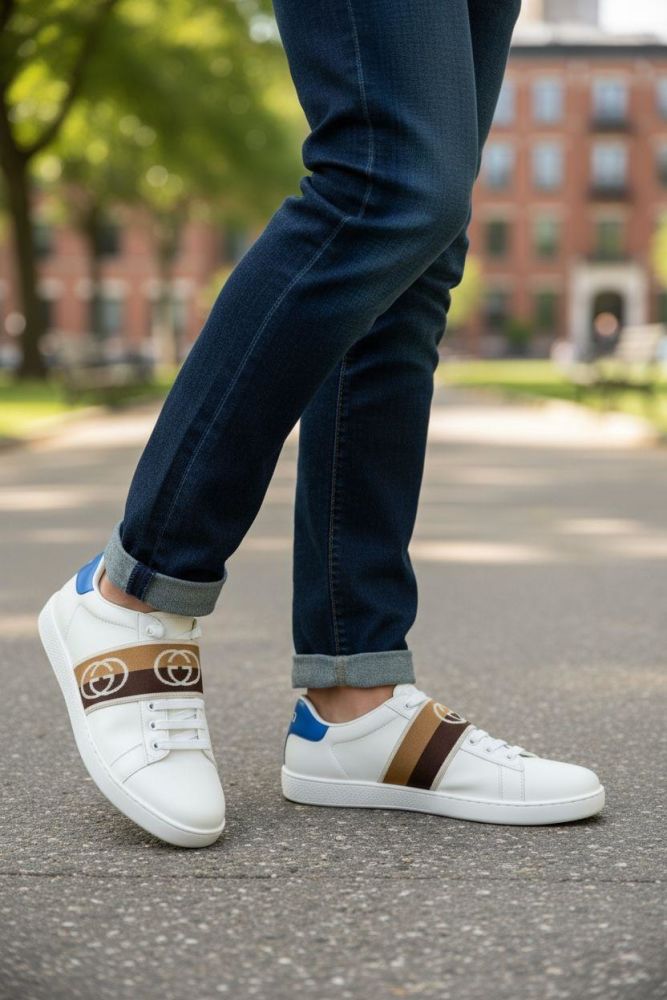 Gucci White Premium Quality Sneakers-4