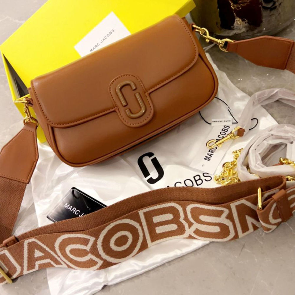 Marc Jacobs The Clover Genuine Brown Leather Bag-thumb-0