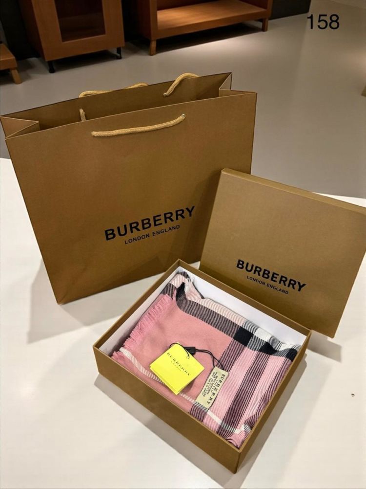Burberry Check Cashmere Pink Stole-1