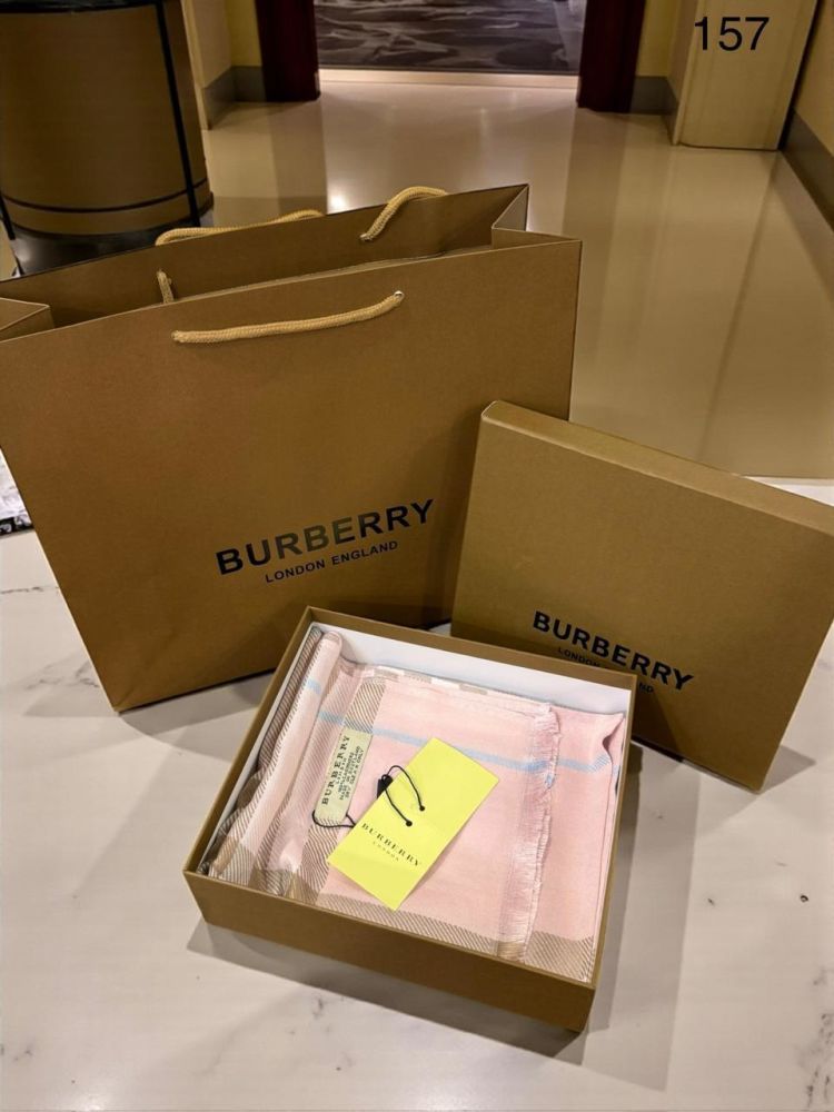 Burberry Check Cashmere Light Pink Stole-1