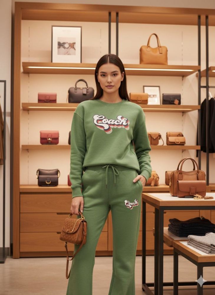 Coach Green Premium Quality Co-ord Set-3