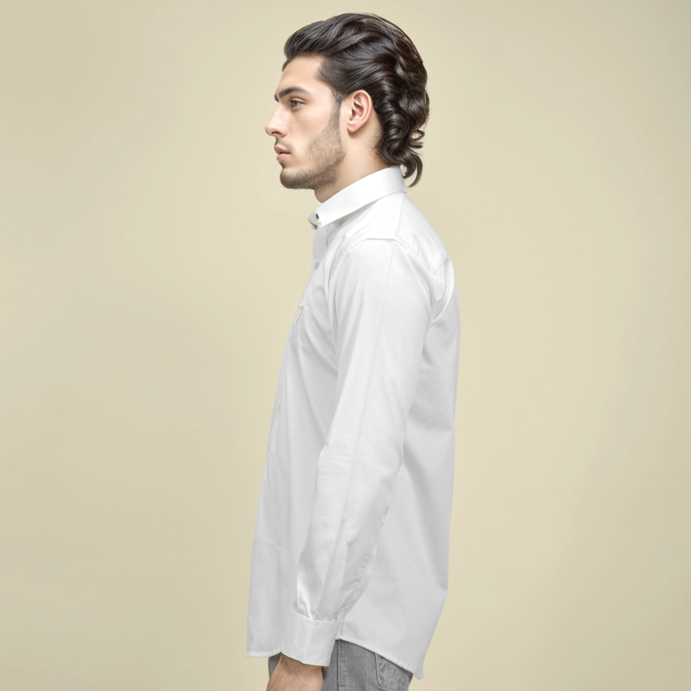 Burberry Embroidered White Premium Shirt-thumb-2