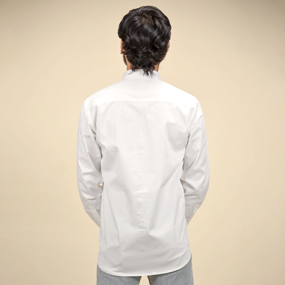 Burberry Embroidered White Premium Shirt-thumb-3