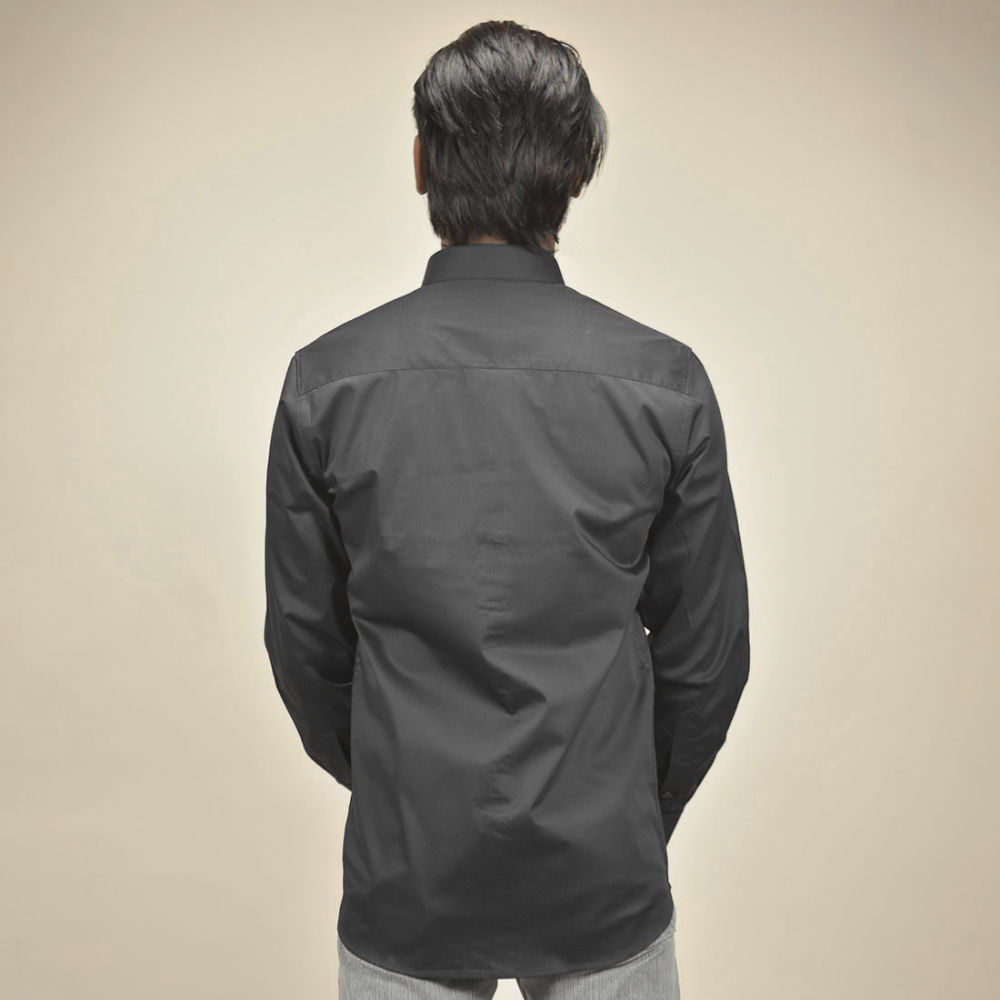 Burberry Embroidered Black Cotton Premium Shirt-3