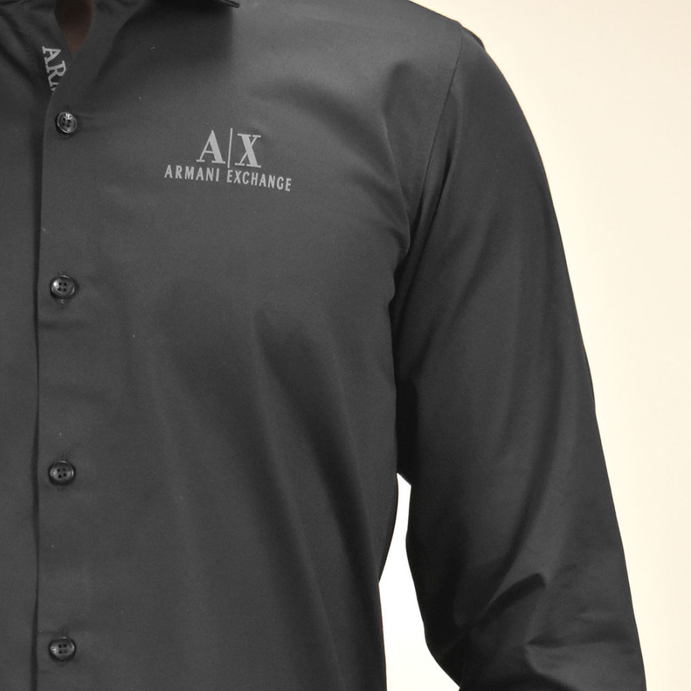 Armani Exchange Black Premium Cotton Shirt-4