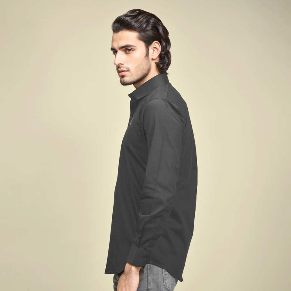 Armani Exchange Black Premium Cotton Shirt-2