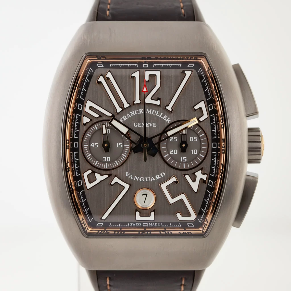 Franck Muller Vanguard Chronograph, Ref V 45 CC DT, Men’s, Titanium, Leather Strap-4