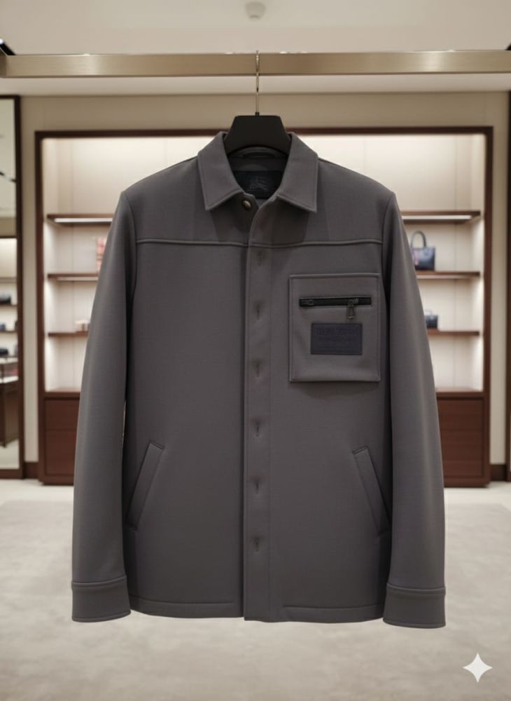 Burberry Dark Grey Premium Quality Warm Shirt-6