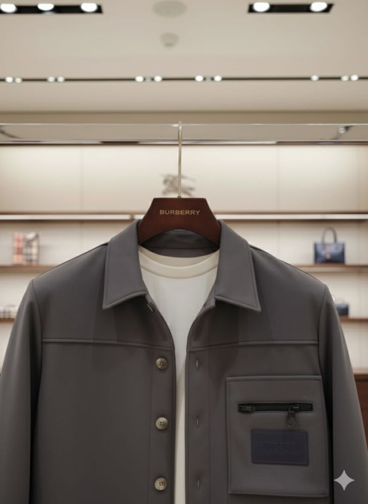 Burberry Dark Grey Premium Quality Warm Shirt-1