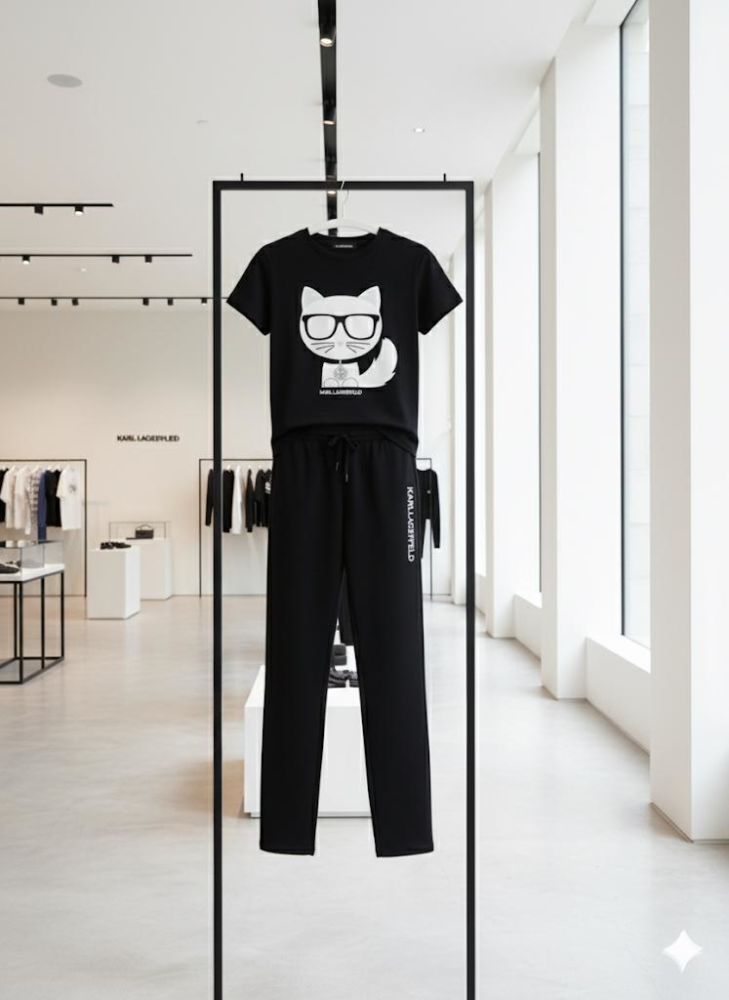 Karl Lagerfeld Black Premium Co-ord Set-1