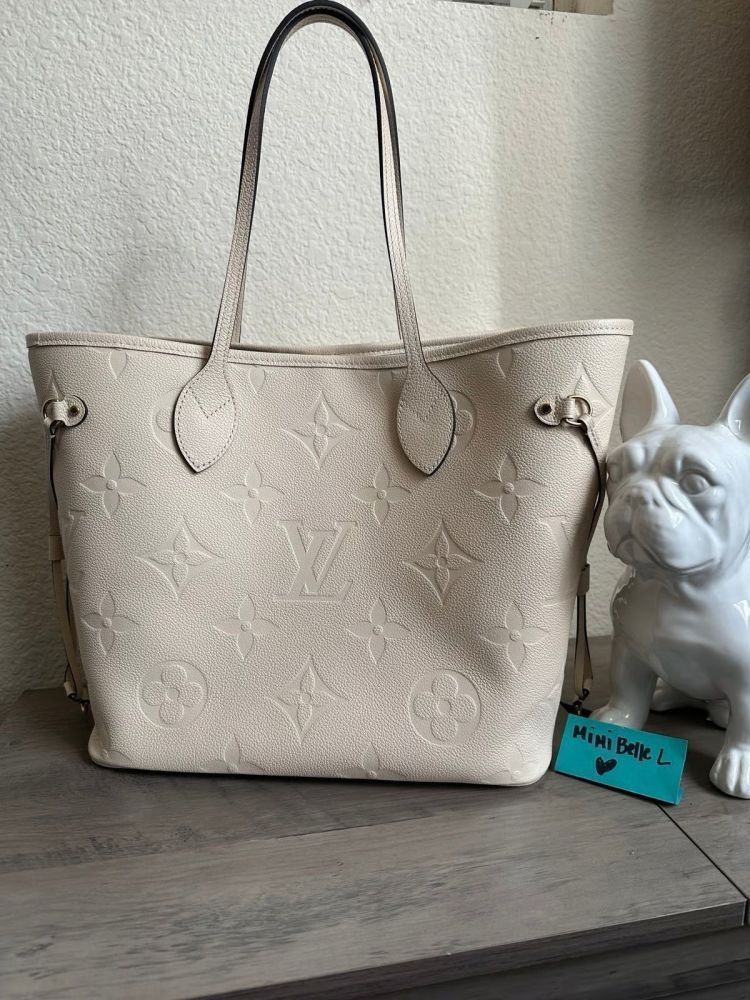 Louis Vuitton Neverfull White Shoulder Bag-2