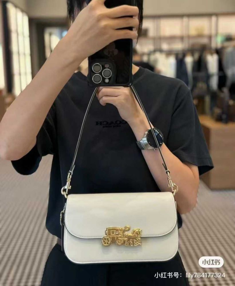 Coach Harper White Saddle Shoulder Bag-1