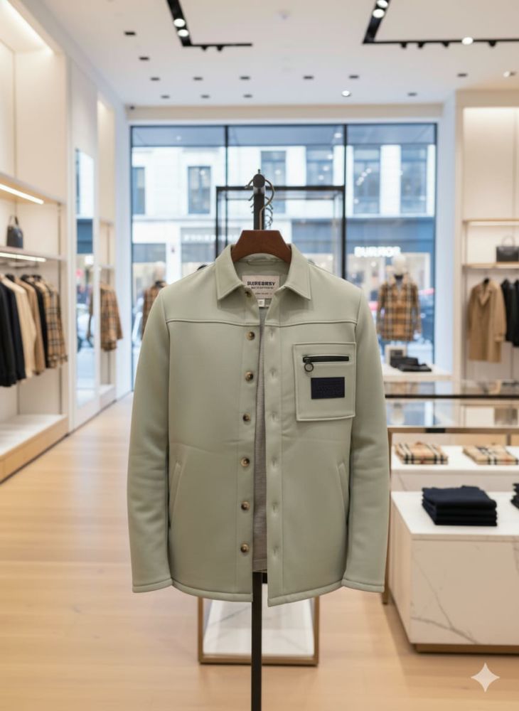 Burberry Grey Premium Quality Warm Shirt-3