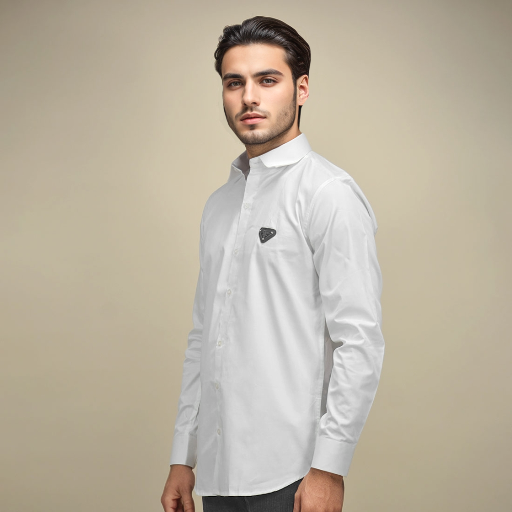 Prada Re-Nylon White Premium Luxury Shirt-thumb-0