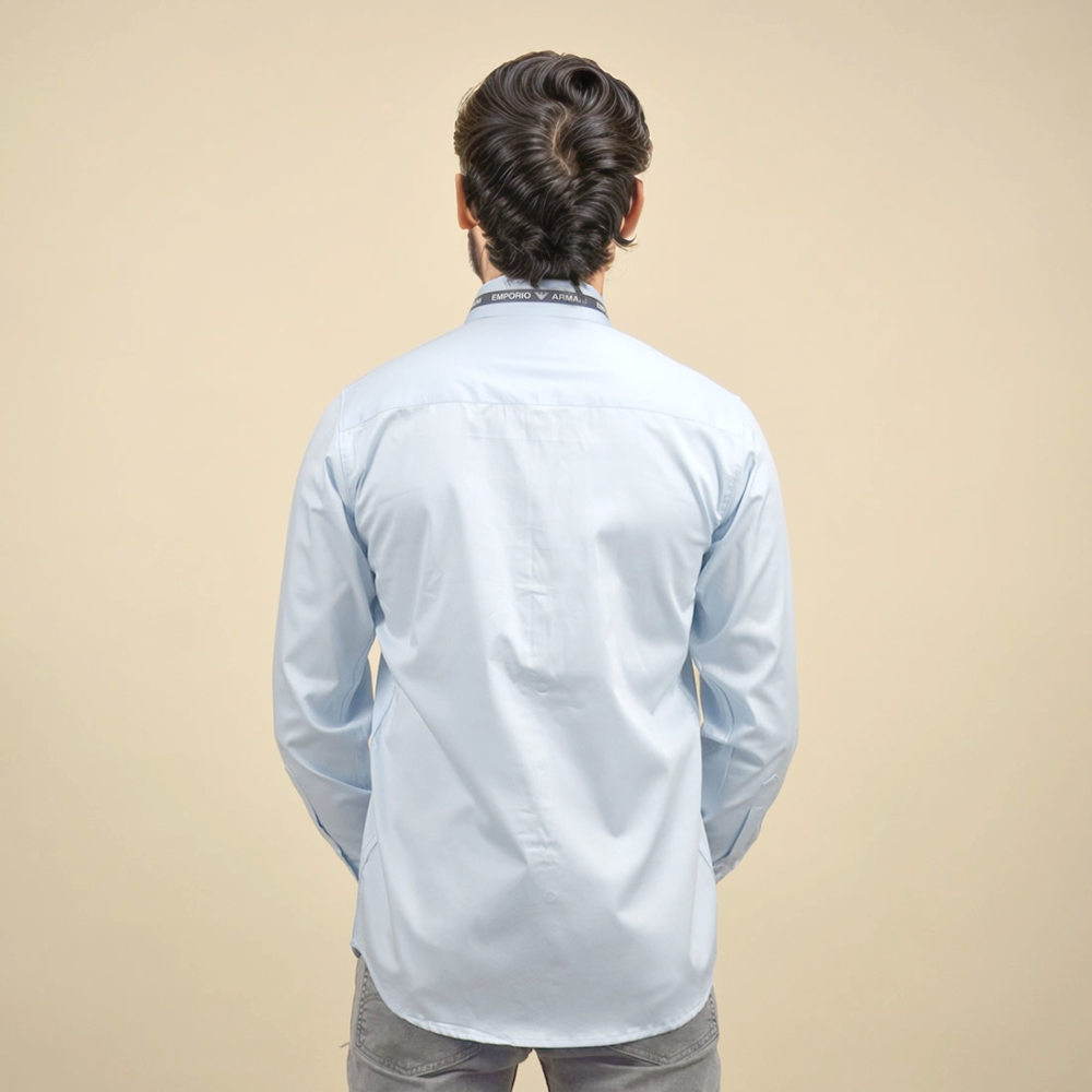 Emporio Armani Sky Blue Premium Quality Shirt-thumb-3