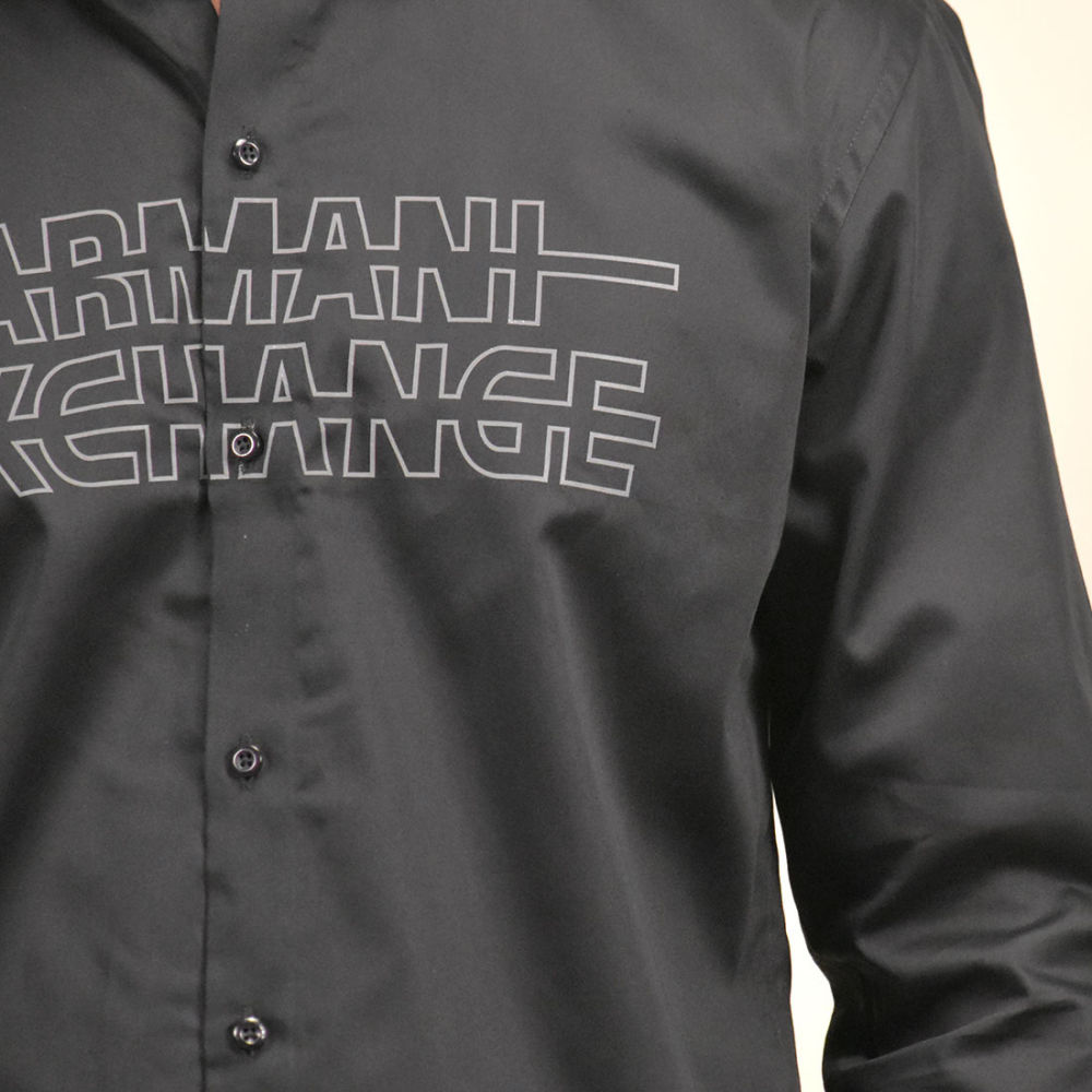 Armani Exchange Printed Black Premium Shirt-4