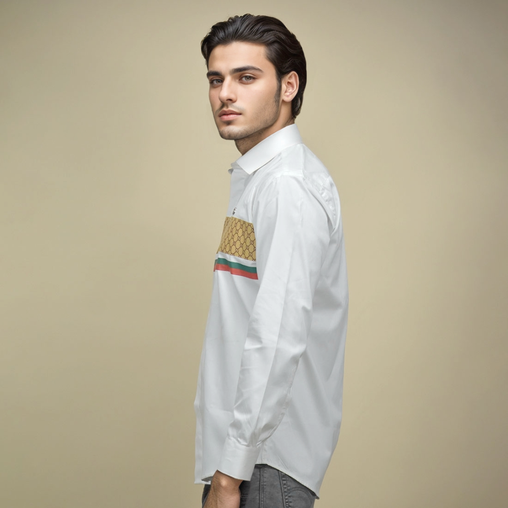 Gucci GG Monogram White Premium Shirt-2