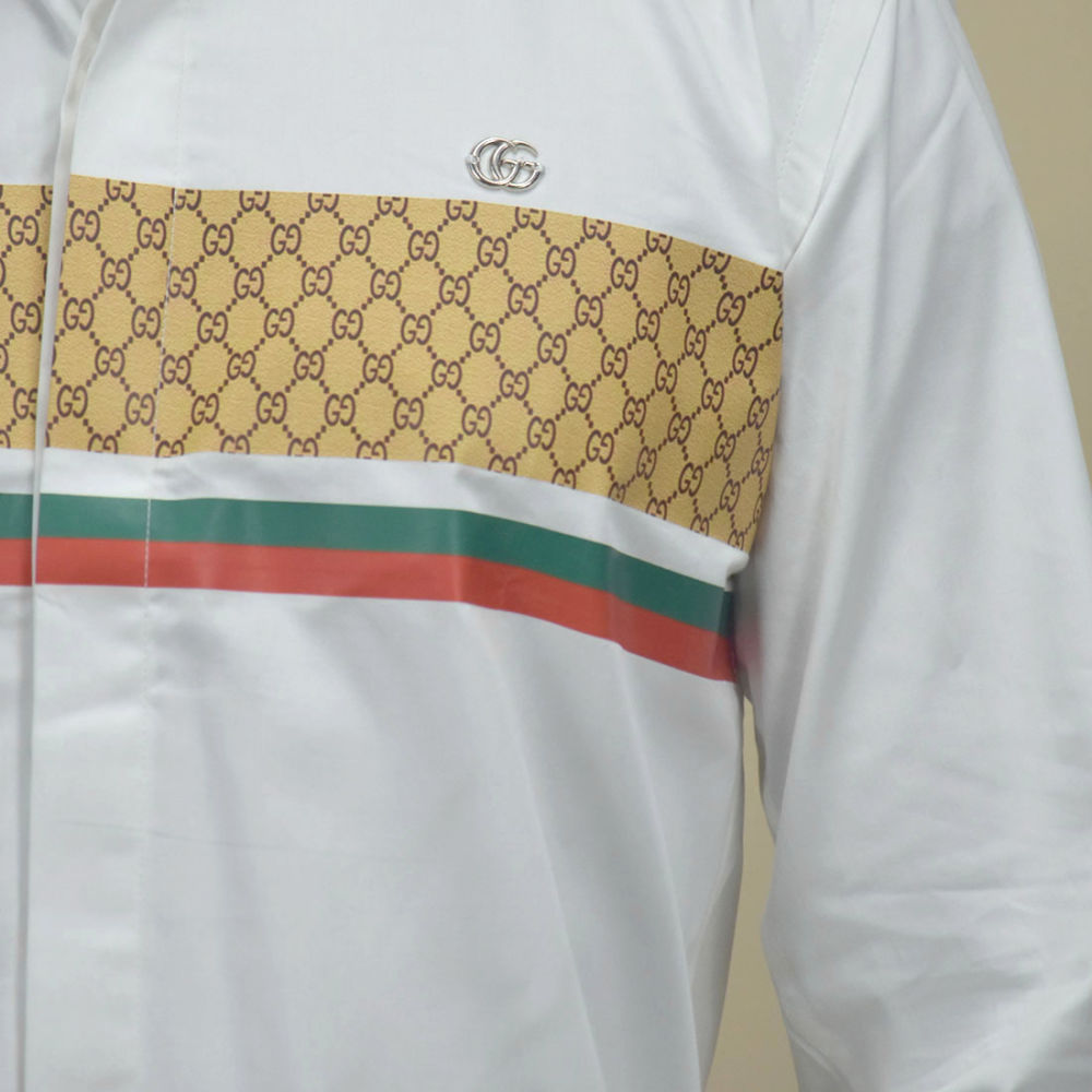 Gucci GG Monogram White Premium Shirt-4