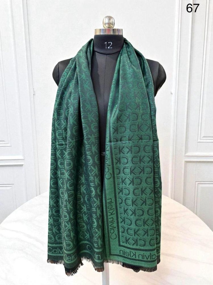 Calvin Klein Cashmere Green Premium Quality Reversible Stole-1