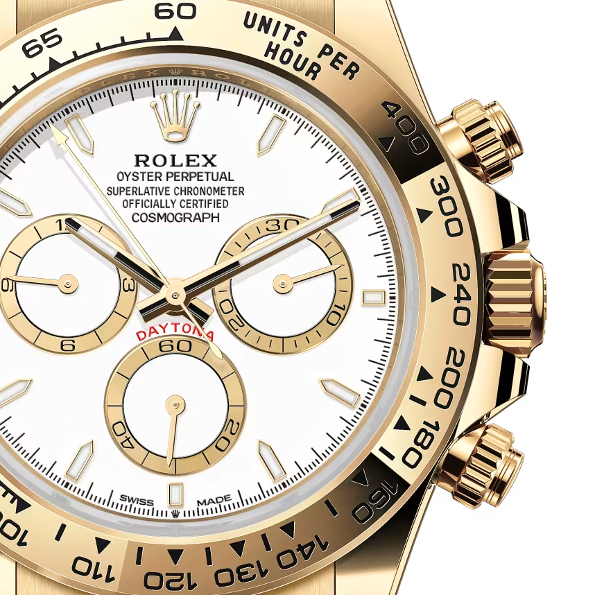 Rolex Cosmograph Daytona Oyster 44 mm Yellow Gold White Dial 126508-1
