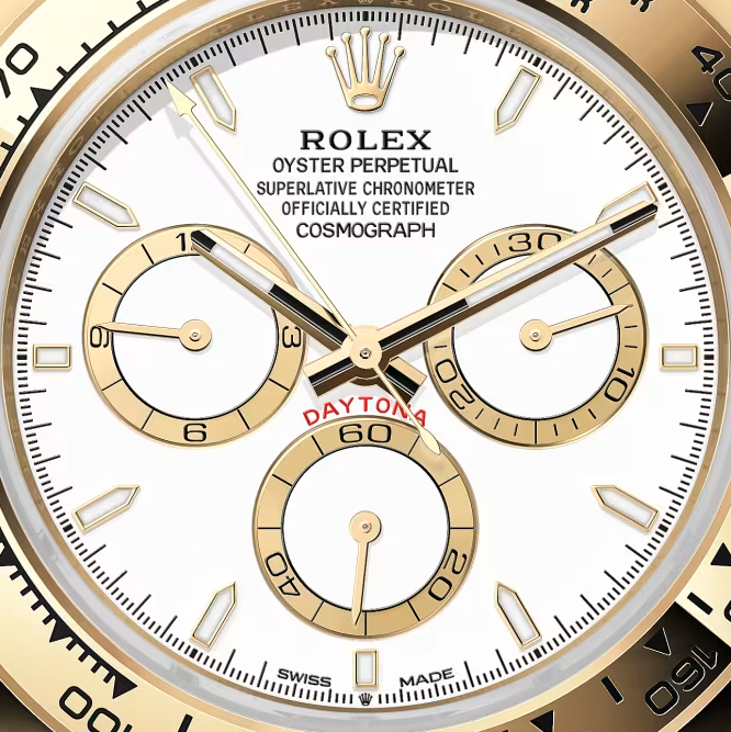 Rolex Cosmograph Daytona Oyster 44 mm Yellow Gold White Dial 126508-2