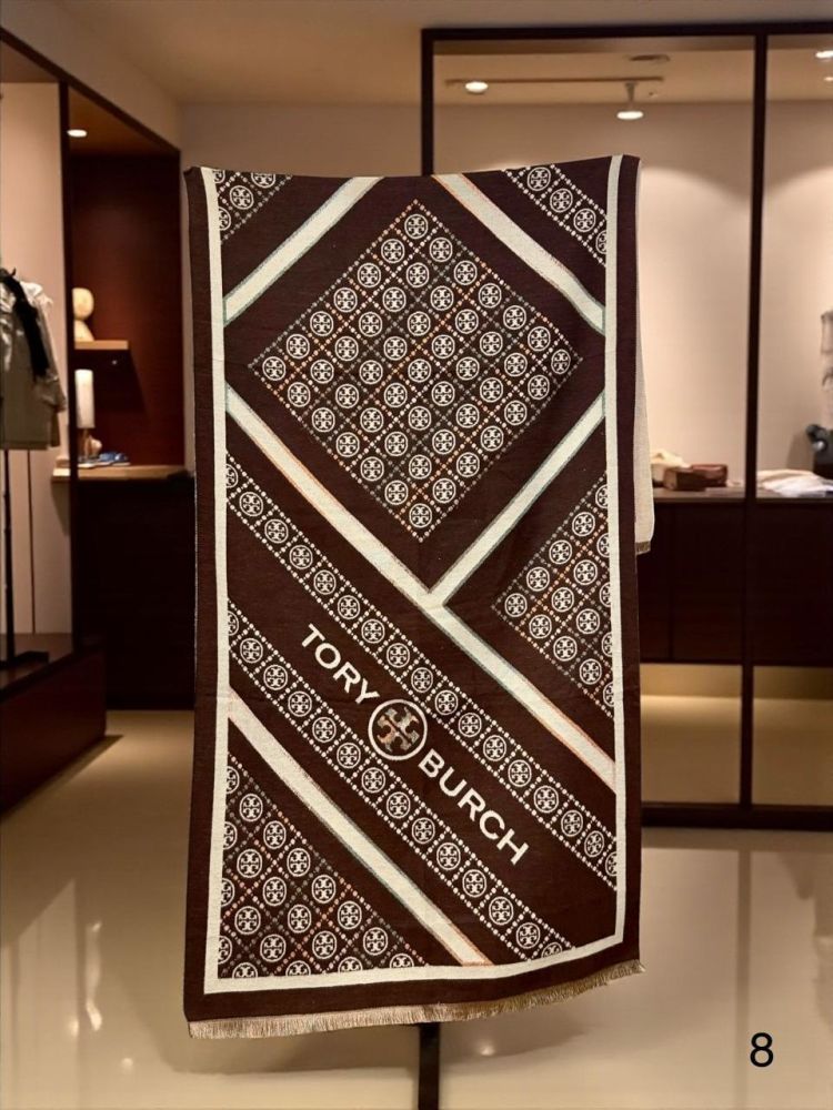 Tory Burch Designer Brown Woollen Stole-2