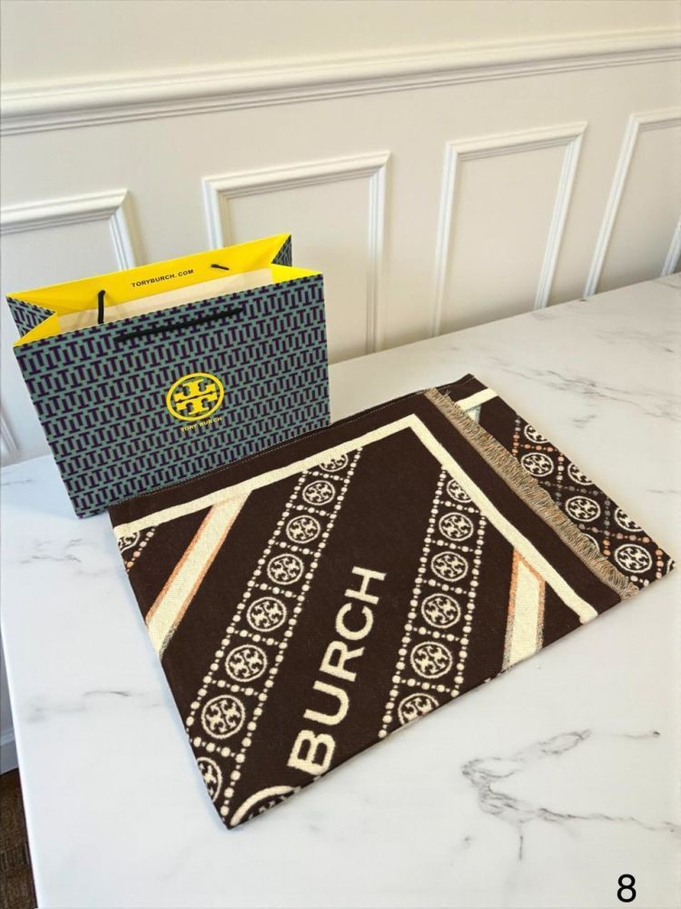 Tory Burch Designer Brown Woollen Stole-1