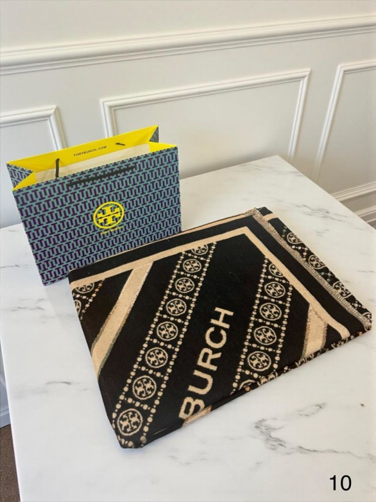 Tory Burch Designer Black/Brown Woollen Stole-1