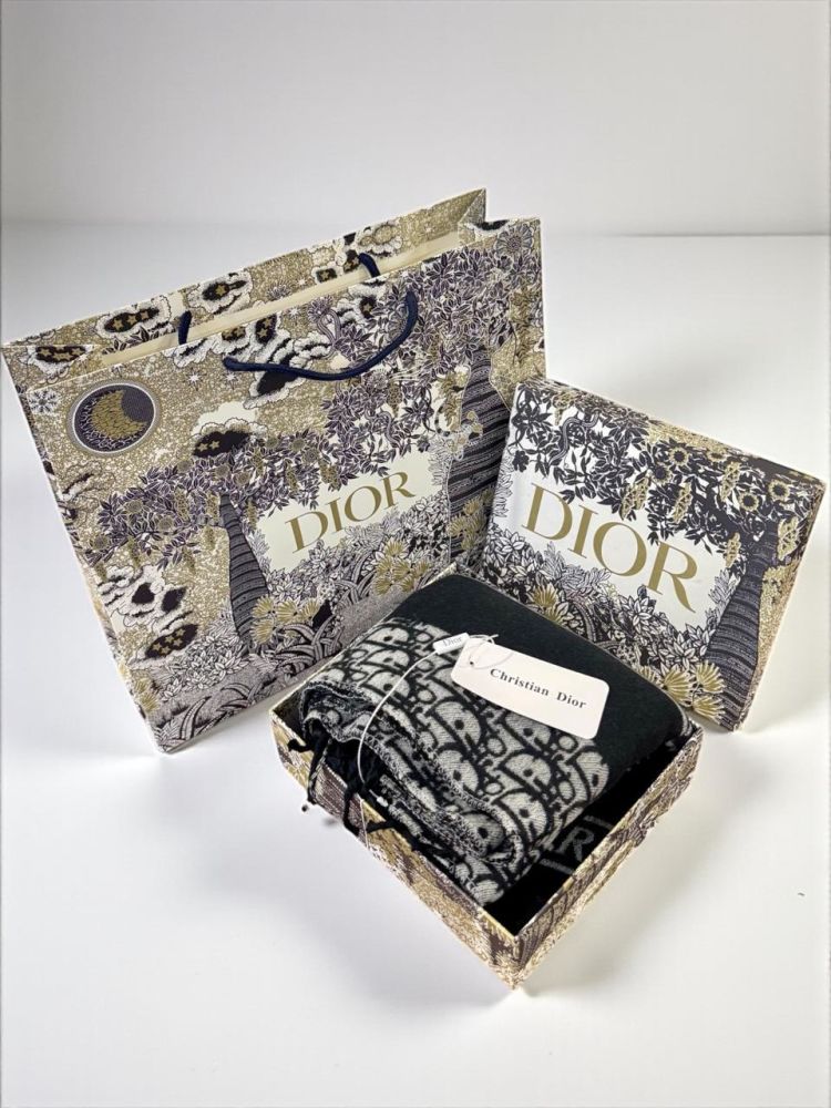 Christian Dior Black Premium Quality Woollen Stole-1