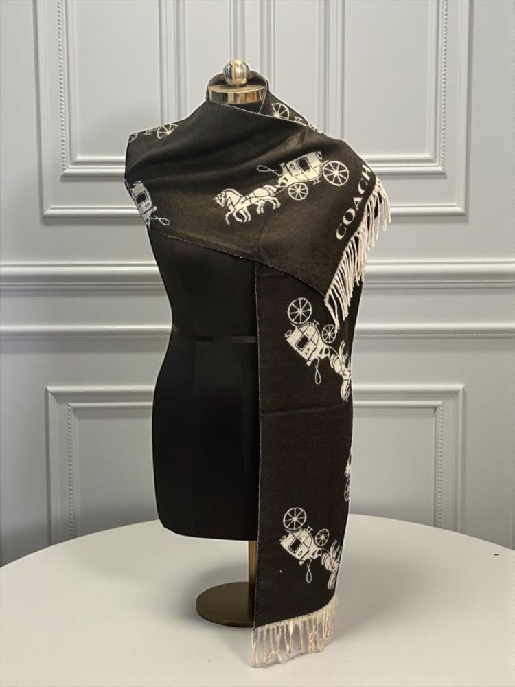 Coach Horse Black Carriage Stole-1