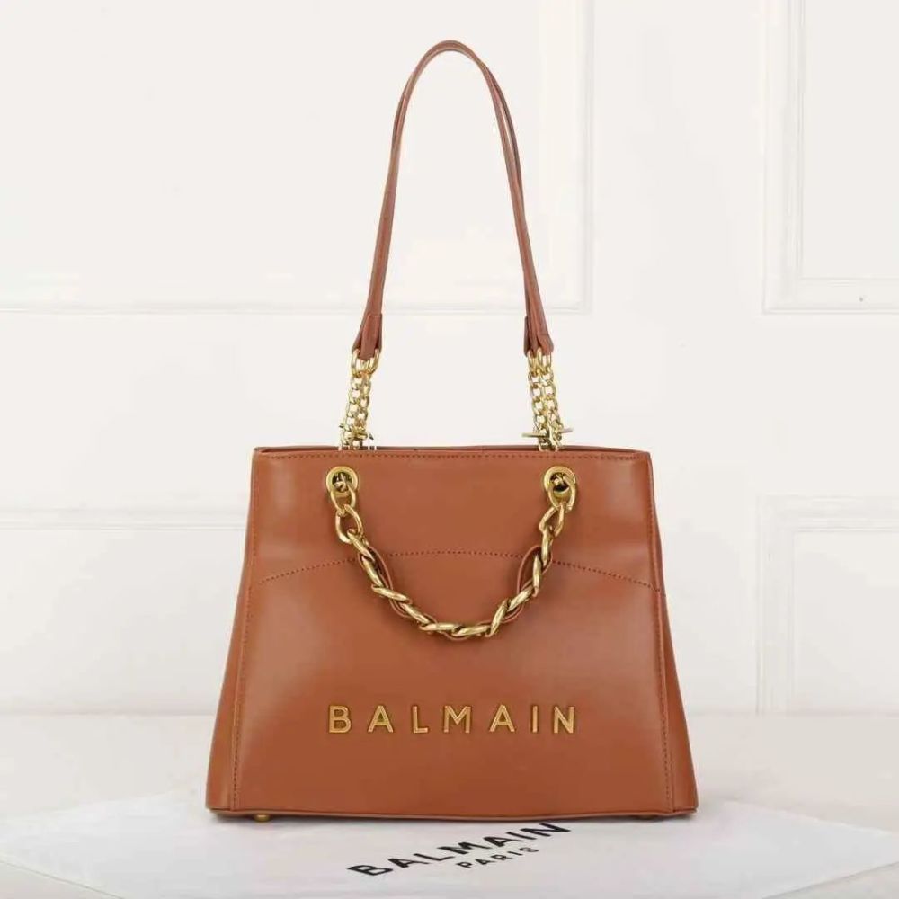 Balmain Brown Premium Quality Tote Bags-thumb-0