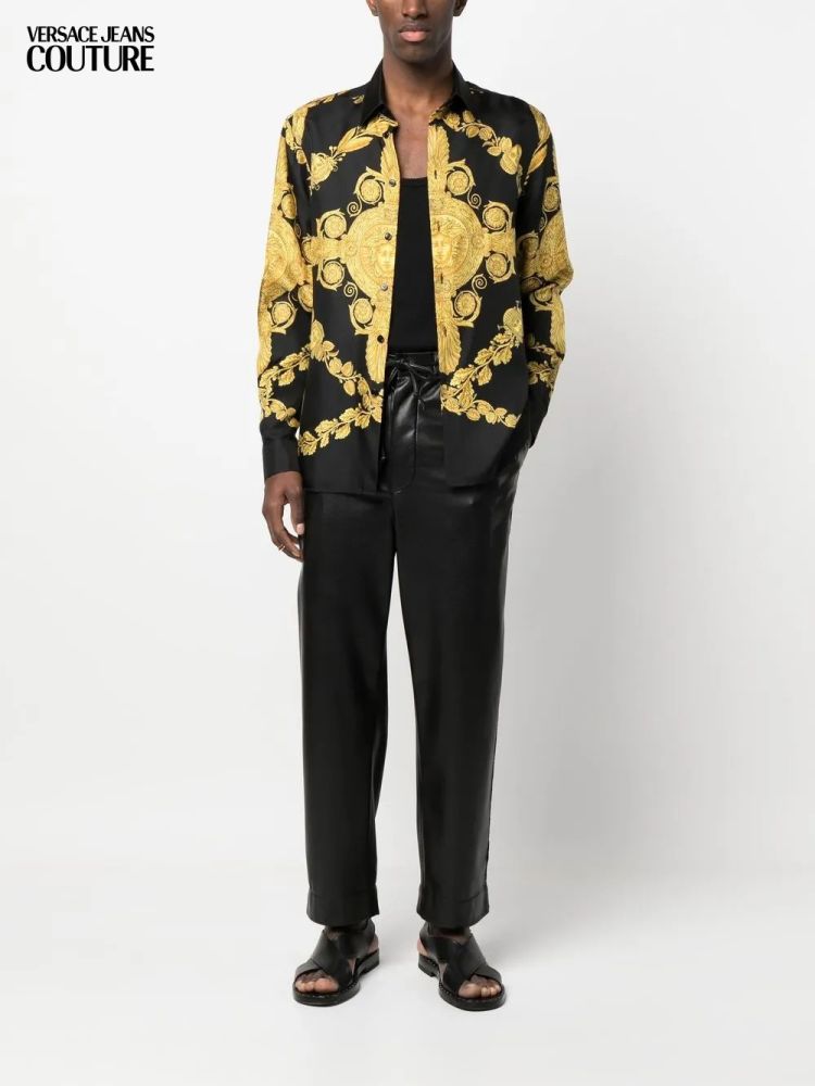 Versace Black Premium Quality Cotton Shirt-thumb-1