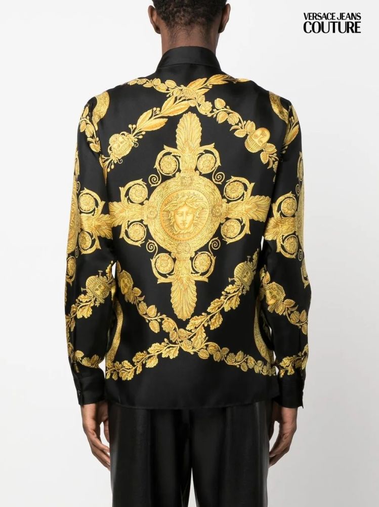 Versace Black Premium Quality Cotton Shirt-thumb-2