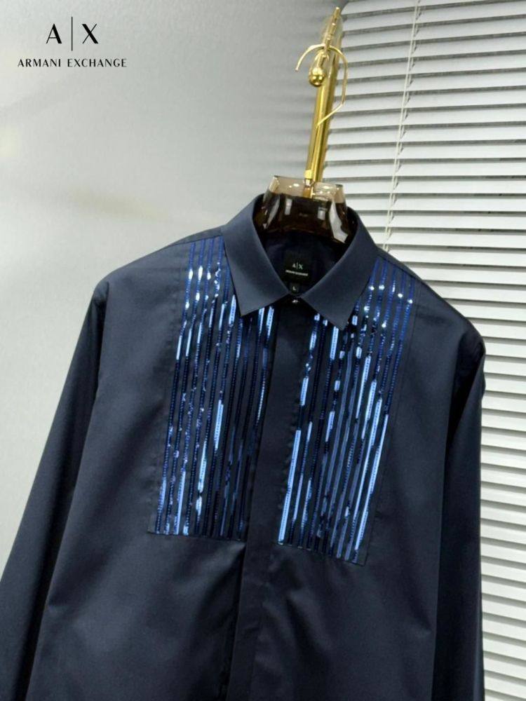 Armani Exchange Blue Premium Quality Cotton Shirt-1