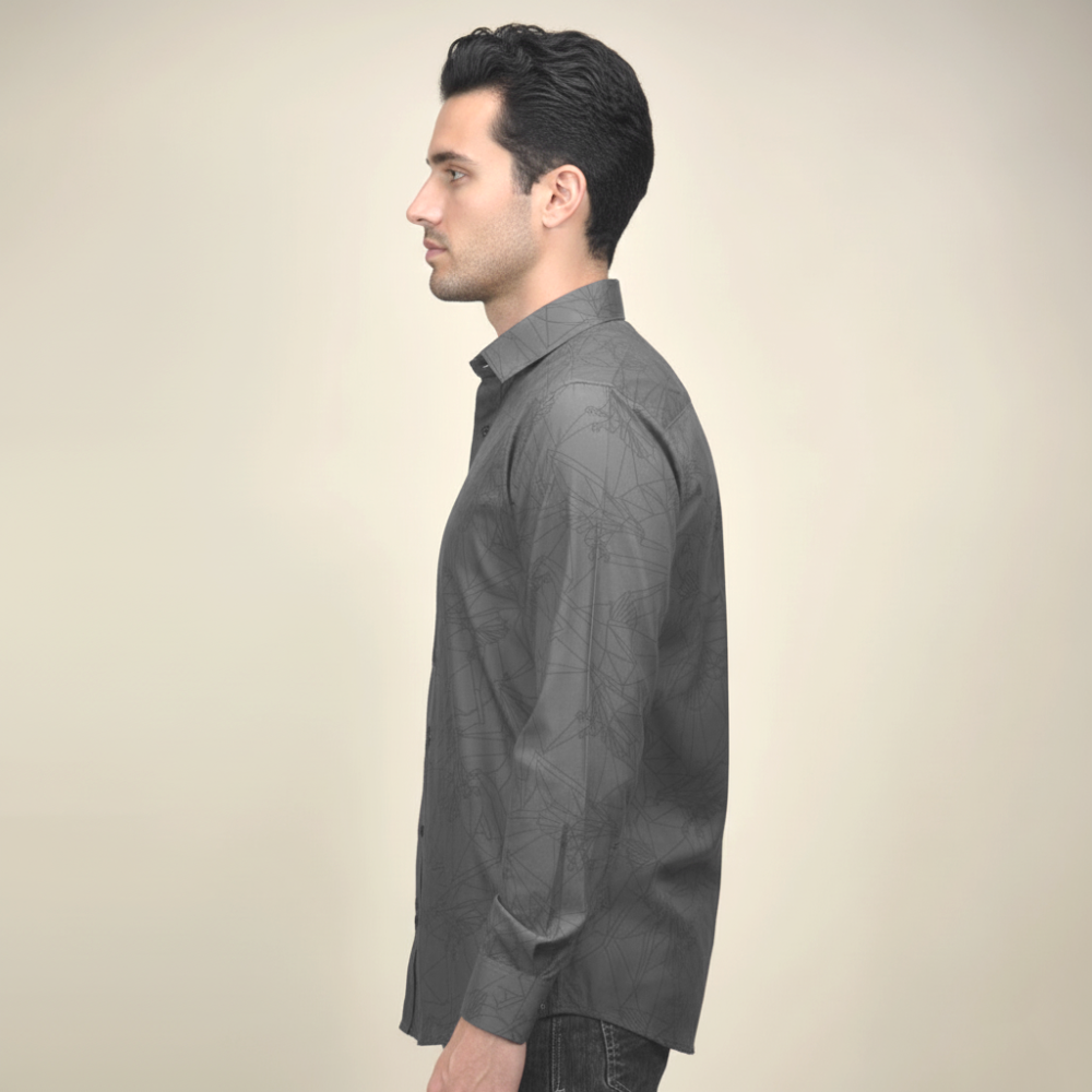 Armani Exchange Eagle Print Grey Premium Shirt-2