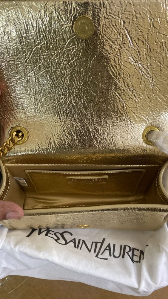 Saint Laurent Golden Kate Metallic Bag-thumb-3