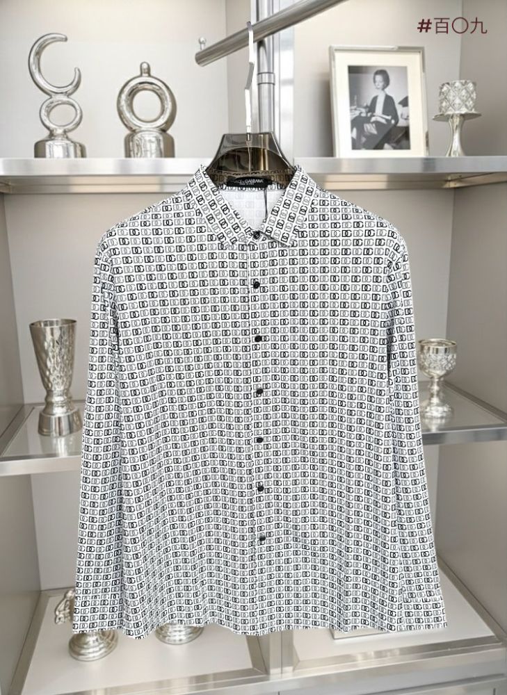 Dolce & Gabbana Geometric White Full Sleeves Shirt-3