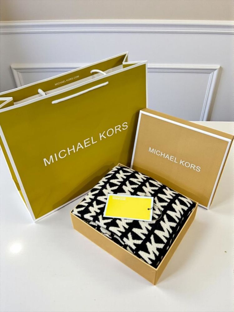 Michael Kors Black Semi Woolen Stole-1