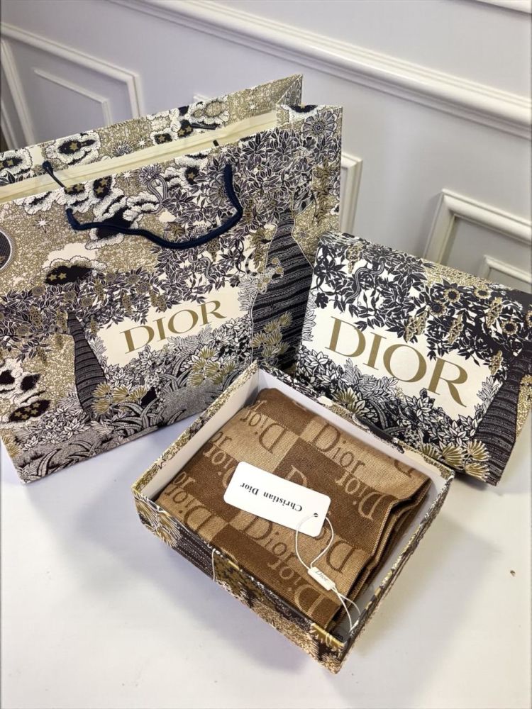 Dior Brown Premium Quality Woollen Stole-1